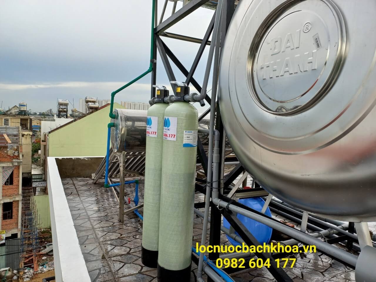 Bộ 02 cột composite chuyên lọc nước nhiễm phèn - BK005