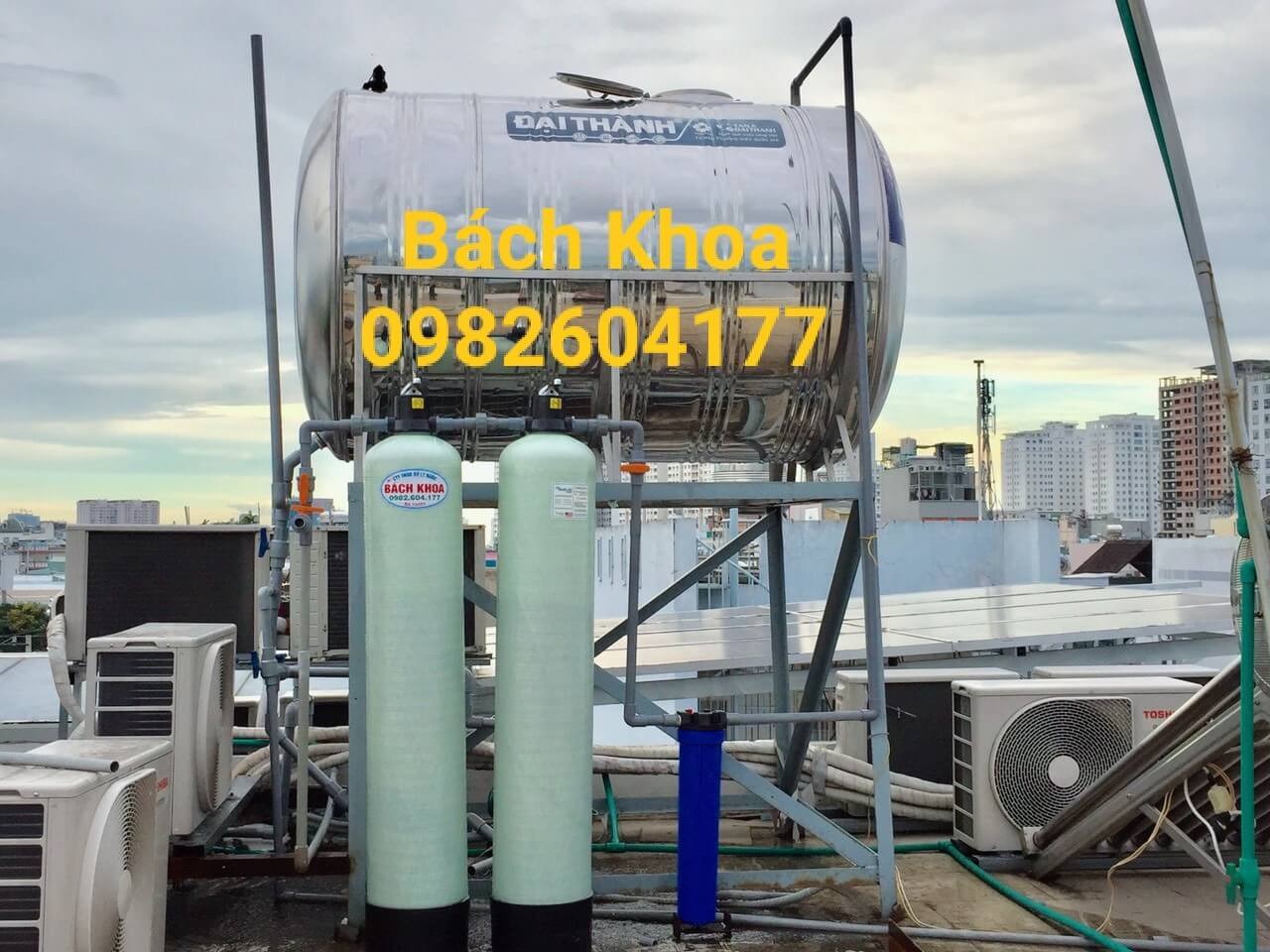 Bộ 02 cột composite chuyên lọc nước nhiễm phèn - BK005