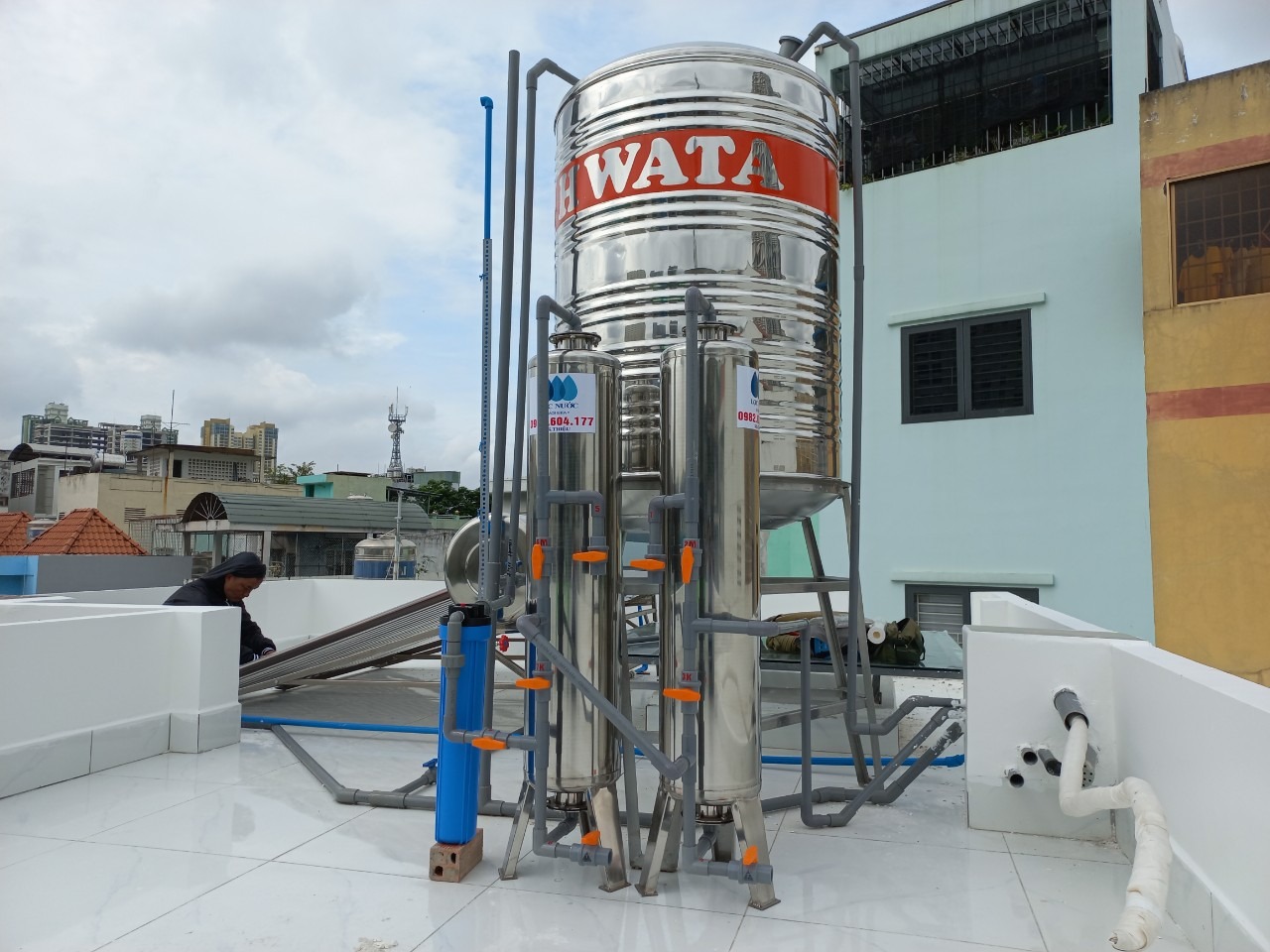 Lắp đặt hệ thống lọc nước máy cho nhà anh Trường , Q.Tân Phú - BK055