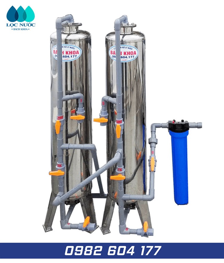 Lọc nước máy với 02 cột lọc inox cao cấp cho sinh hoạt gia đình - BK021